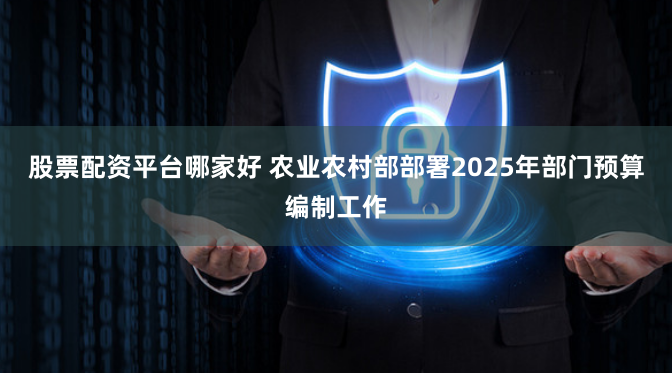股票配资平台哪家好 农业农村部部署2025年部门预算编制工作