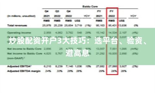 炒股配资开户3大技巧：选平台、验资、避高息